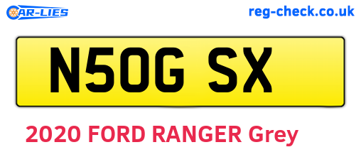 N50GSX are the vehicle registration plates.