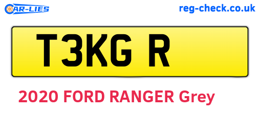 T3KGR are the vehicle registration plates.