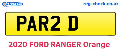 PAR2D are the vehicle registration plates.