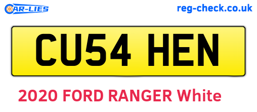 CU54HEN are the vehicle registration plates.
