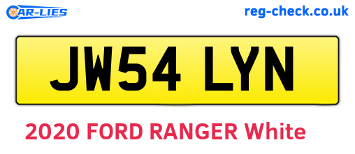 JW54LYN are the vehicle registration plates.