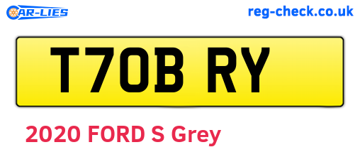 T70BRY are the vehicle registration plates.