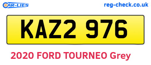 KAZ2976 are the vehicle registration plates.