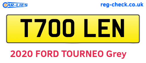 T700LEN are the vehicle registration plates.