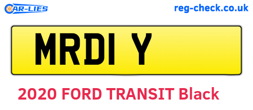 MRD1Y are the vehicle registration plates.