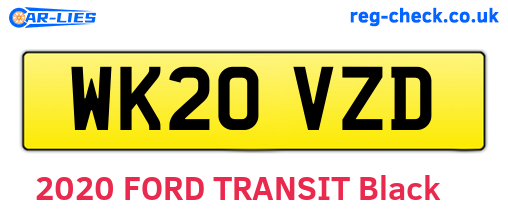 WK20VZD are the vehicle registration plates.
