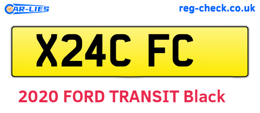 X24CFC are the vehicle registration plates.