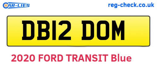 DB12DOM are the vehicle registration plates.