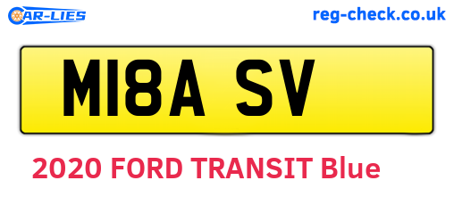M18ASV are the vehicle registration plates.