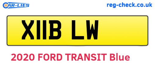 X11BLW are the vehicle registration plates.