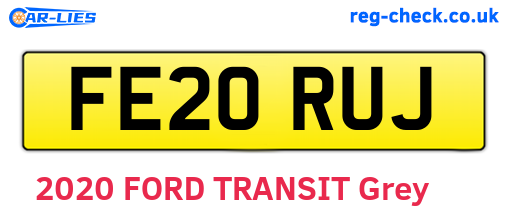 FE20RUJ are the vehicle registration plates.