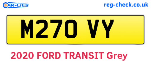 M27OVY are the vehicle registration plates.