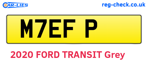 M7EFP are the vehicle registration plates.