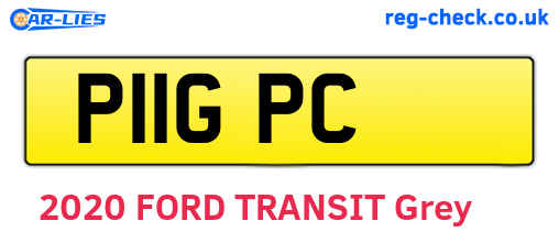 P11GPC are the vehicle registration plates.