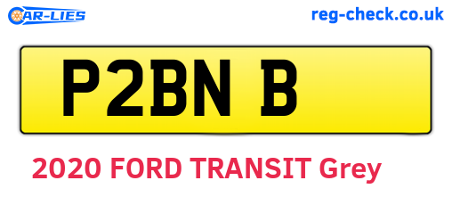 P2BNB are the vehicle registration plates.