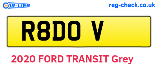 R8DOV are the vehicle registration plates.
