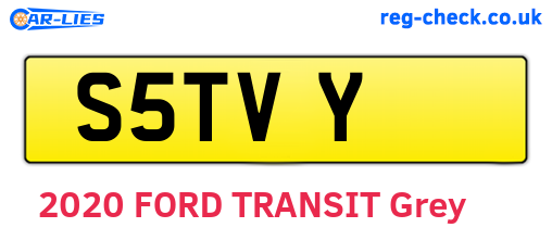 S5TVY are the vehicle registration plates.