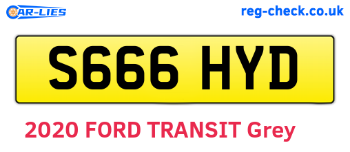 S666HYD are the vehicle registration plates.