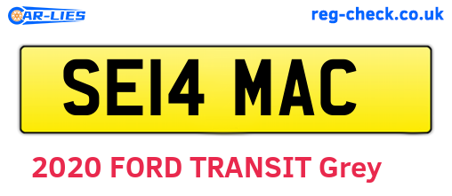 SE14MAC are the vehicle registration plates.