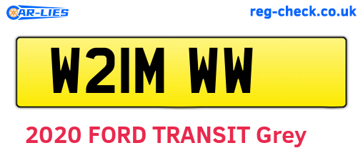 W21MWW are the vehicle registration plates.