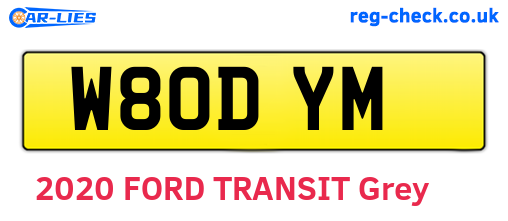 W80DYM are the vehicle registration plates.