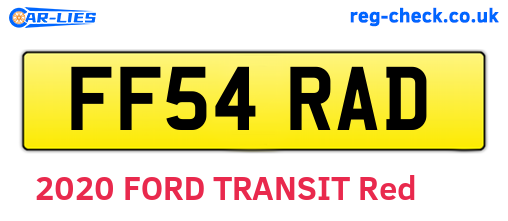 FF54RAD are the vehicle registration plates.