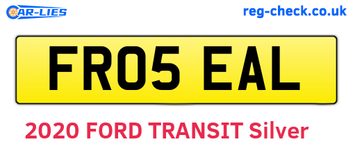 FR05EAL are the vehicle registration plates.