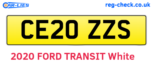 CE20ZZS are the vehicle registration plates.