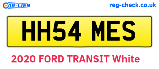 HH54MES are the vehicle registration plates.