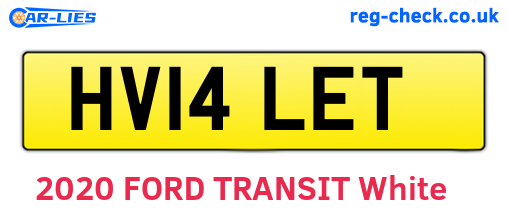 HV14LET are the vehicle registration plates.