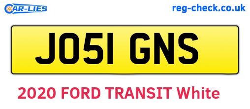 JO51GNS are the vehicle registration plates.
