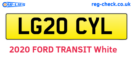 LG20CYL are the vehicle registration plates.
