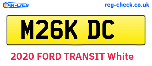 M26KDC are the vehicle registration plates.