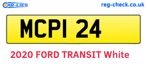 MCP124 are the vehicle registration plates.