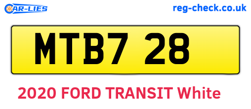 MTB728 are the vehicle registration plates.
