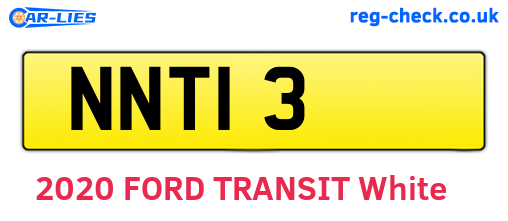 NNT13 are the vehicle registration plates.