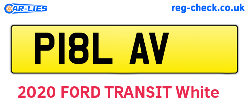 P18LAV are the vehicle registration plates.