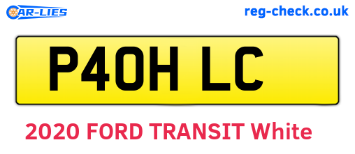 P40HLC are the vehicle registration plates.