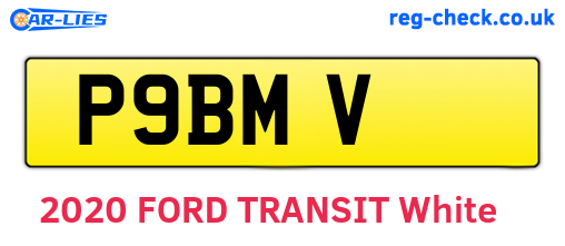 P9BMV are the vehicle registration plates.