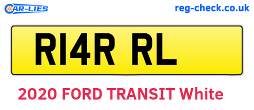 R14RRL are the vehicle registration plates.