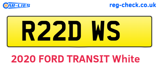 R22DWS are the vehicle registration plates.