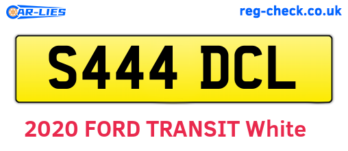 S444DCL are the vehicle registration plates.