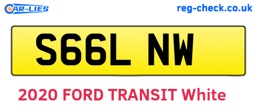 S66LNW are the vehicle registration plates.