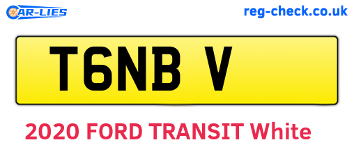 T6NBV are the vehicle registration plates.