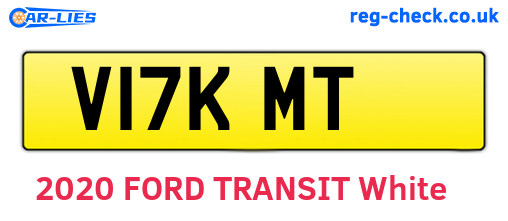 V17KMT are the vehicle registration plates.