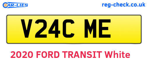 V24CME are the vehicle registration plates.