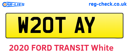 W20TAY are the vehicle registration plates.