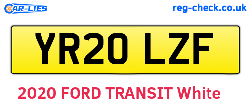 YR20LZF are the vehicle registration plates.