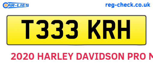 T333KRH are the vehicle registration plates.