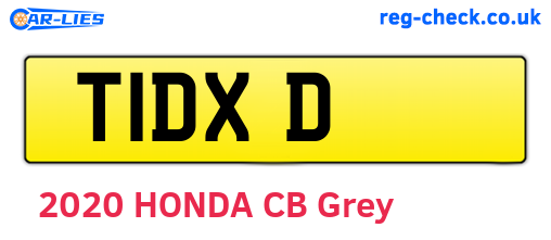 T1DXD are the vehicle registration plates.